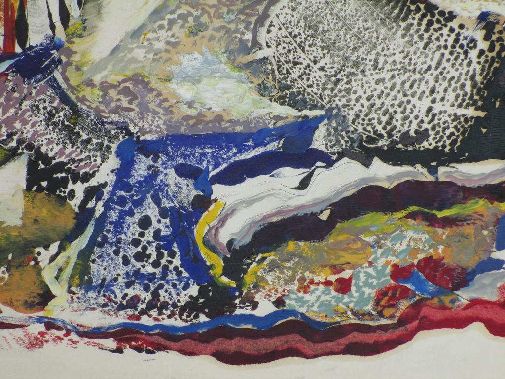 Louis Heymans, Maritieme abstractie, Olieverf op papier kopen? Bied vanaf 65!