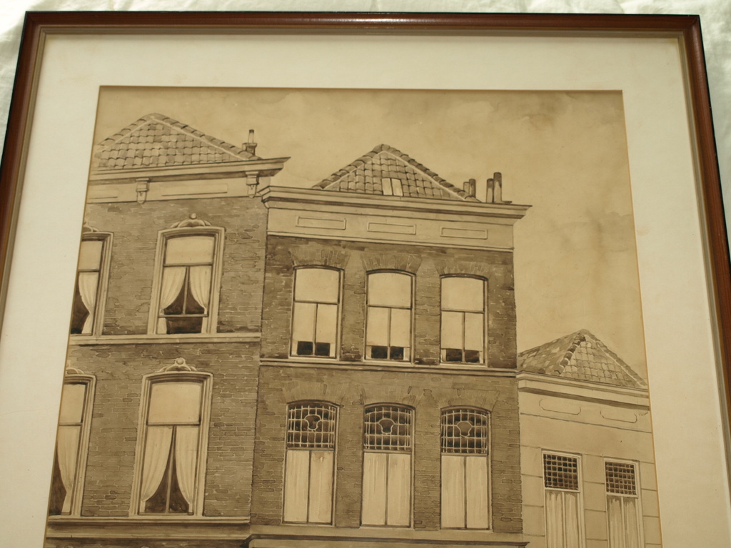 Frans Everbag : Sepia-aquarel – ’s-Hertogenbosch Schoofstraat – Gesigneerd-1939  kopen? Bied vanaf 1!
