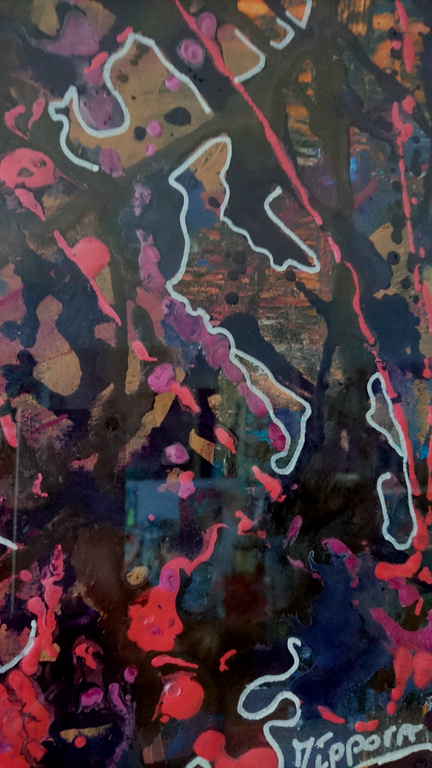 Zippora Meijer  Abstract 30/40 cm acryl op papier  kopen? Bied vanaf 1!