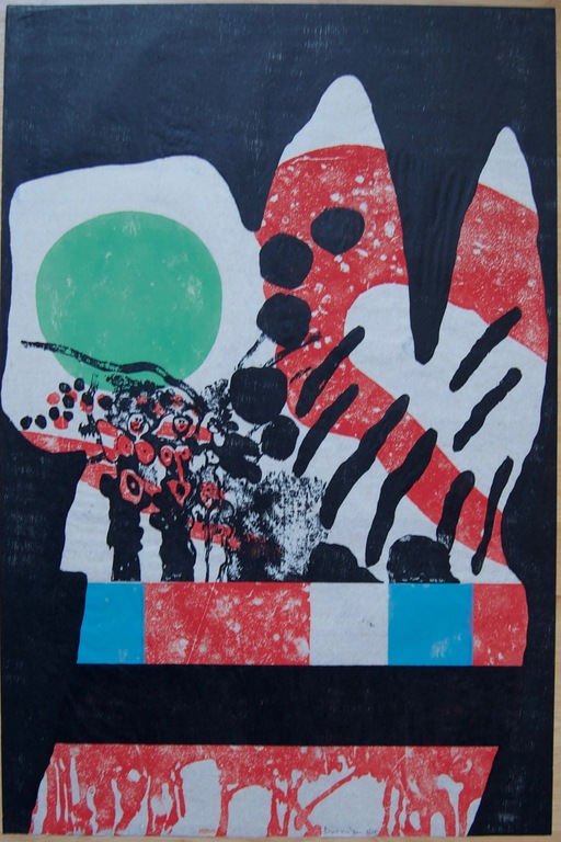 Jef Diederen: ZT - gesigneerde hout/linosnede - oplage 25 - 197 verkocht voor € 55!