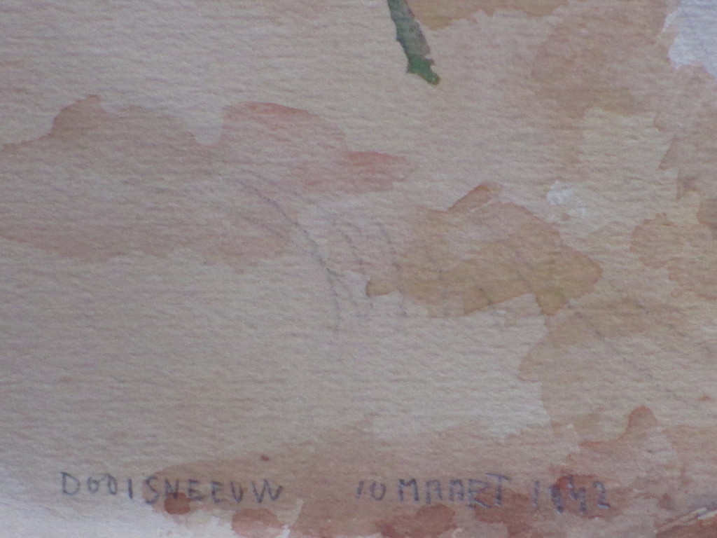 Han Krug, Dooisneeuw, Aquarel 1942 kopen? Bied vanaf 1!