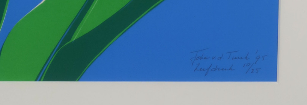 Joke van der Tuuk: Zeefdruk, Tulpen - Ingelijst kopen? Bied vanaf 20!