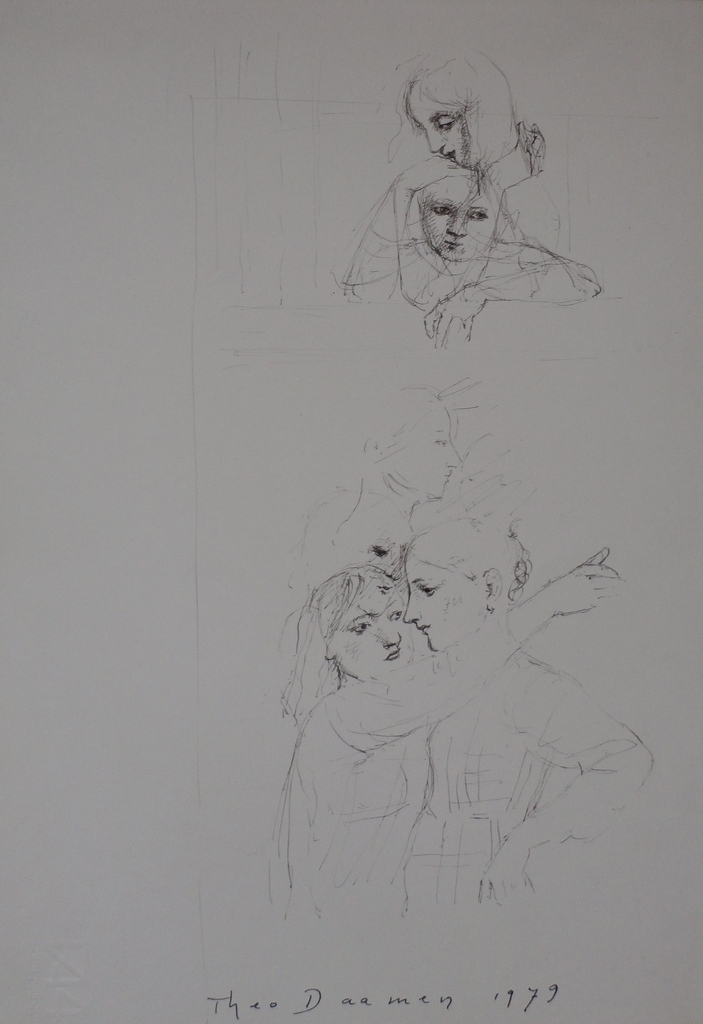 Theo Daamen - tekening - 1979 verkocht voor € 85!