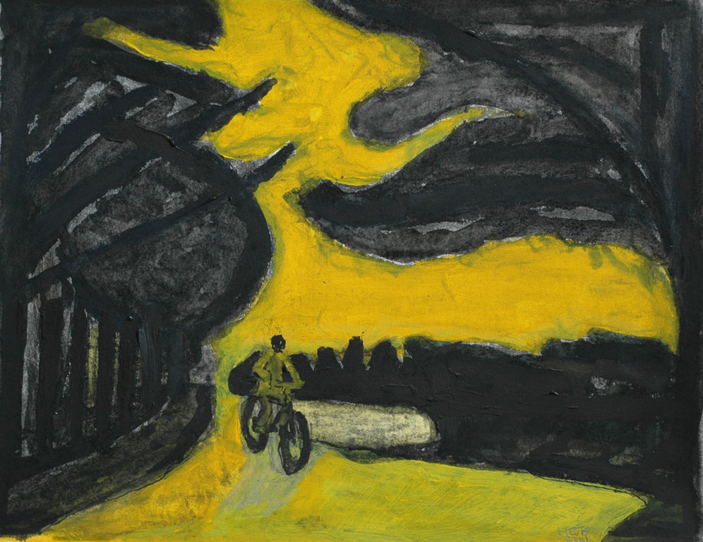 Hans Ebeling Koning, acryl op papier, zelfportret kopen? Bied vanaf 50!