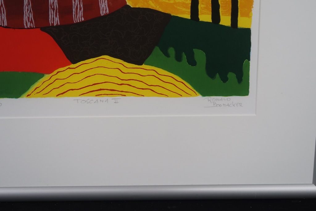 Ronald Boonacker: Zeefdruk, Toscana II - Ingelijst kopen? Bied vanaf 40!