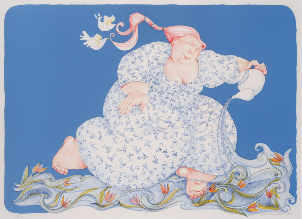 Ada Breedveld: Litho, De watervrouw - Ingelijst kopen? Bied vanaf 35!
