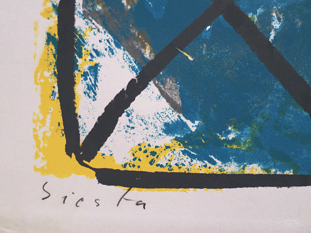 Laatste keer: Piet Warffemius - Siesta, zeefdruk kopen? Bied vanaf 40!