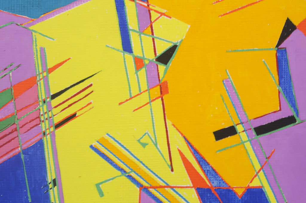 Henri Titselaar: Acryl op board, Muzikale compositie - Ingelijst kopen? Bied vanaf 120!