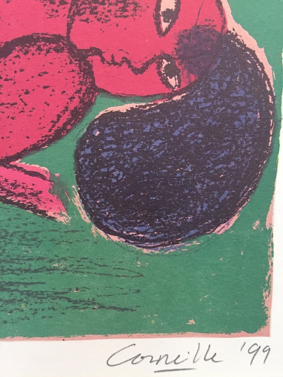 Corneille, Lithografie, gesigneerd met potlood, ingelijst achter glas.  kopen? Bied vanaf 150!