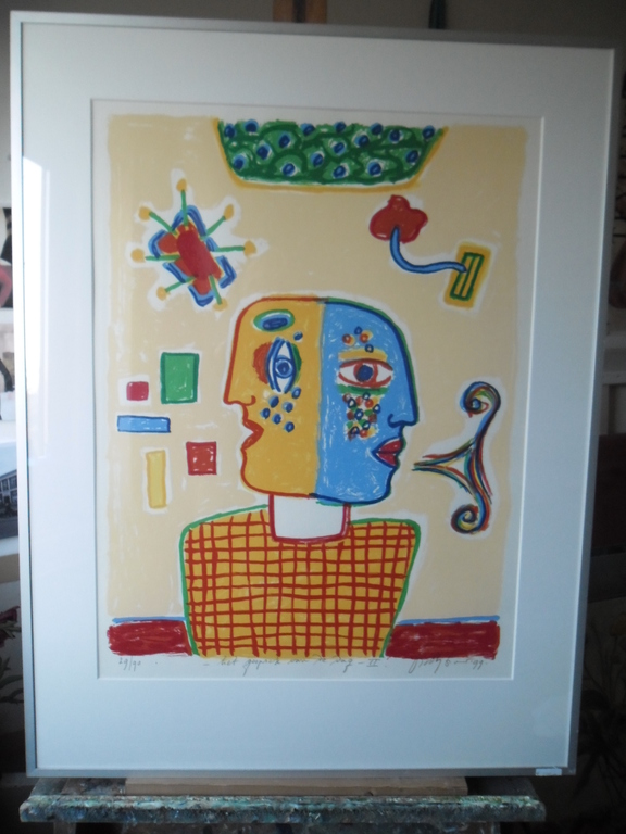 Kleurrijke zeefdruk van Keimpe Kootstra !!! kopen? Bied vanaf 25!