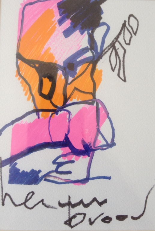 Herman Brood - Originele Viltstift Tekening verkocht voor € 180!