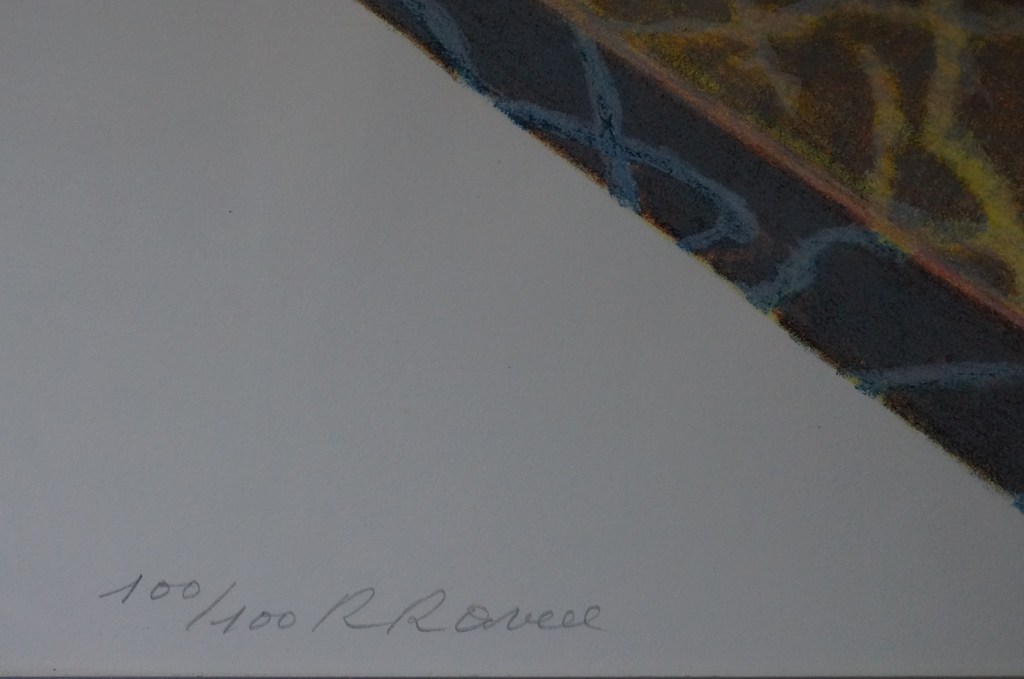 R. Raveel; Doorkijk met Marmeren Vensterbank (1976); Lithografie kopen? Bied vanaf 550!