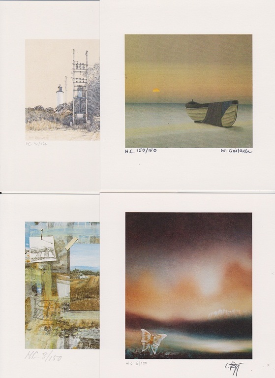 "Artists of the World", o.a. Kleinschmidt: Vier lithografien, divers kopen? Bied vanaf 19!