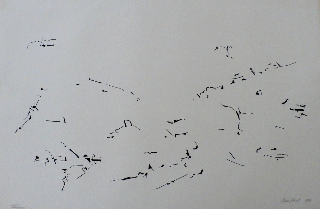 Henri Plaat - Abstracte litho - 1978 verkocht voor € 50!