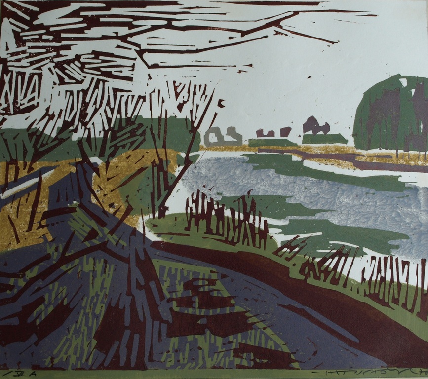 Hein Stork : Linosnede - Aan de Waver – Gesigneerd – 1978 – nr 1 van 6 kopen? Bied vanaf 75!