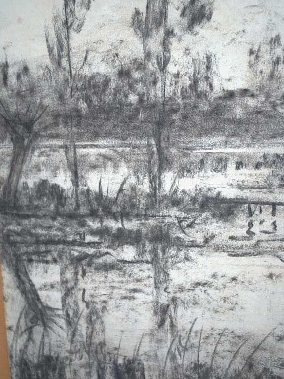 A.G.Hulshoff Pol - leerling Piet Mondriaan - grote tekening kopen? Bied vanaf 45!