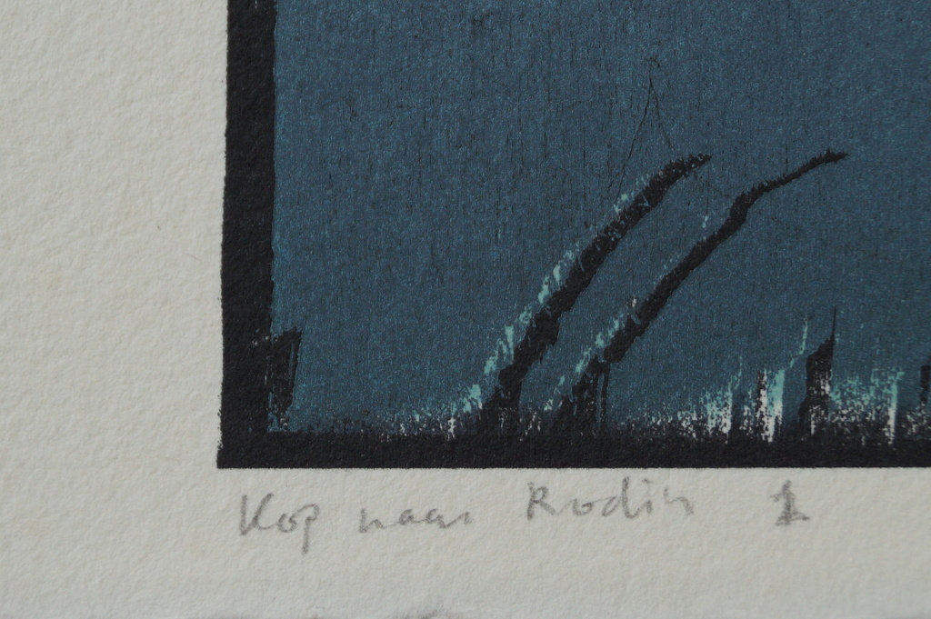 Daniel Tavenier - gesigneerde ets - Kop naar Rodin - 2003 kopen? Bied vanaf 25!