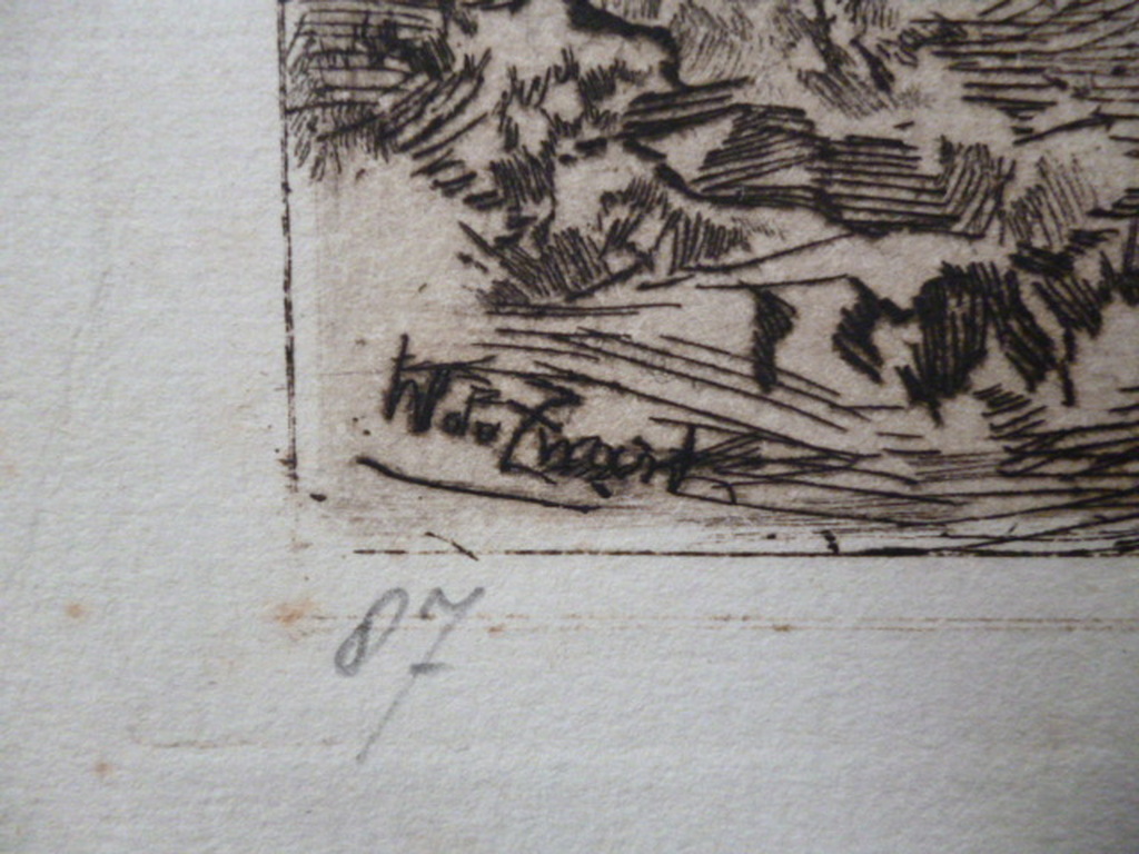 Willem de Zwart - ets - Koeien onder bomen kopen? Bied vanaf 35!