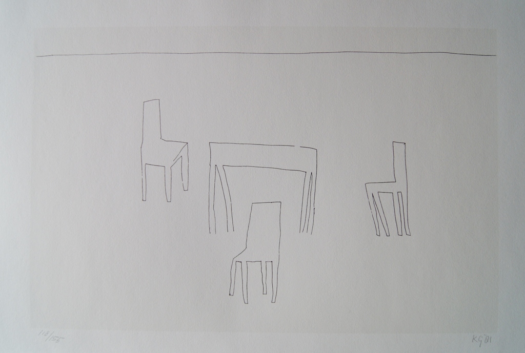 Klaas Gubbels gesigneerde litho uit 1981. verkocht voor € 60!