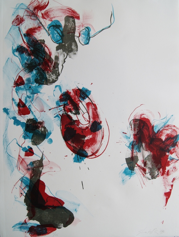 Ger Latatser kleuren litho 'In het atelier' - 1983 - oplage 25 ex. verkocht voor € 125!