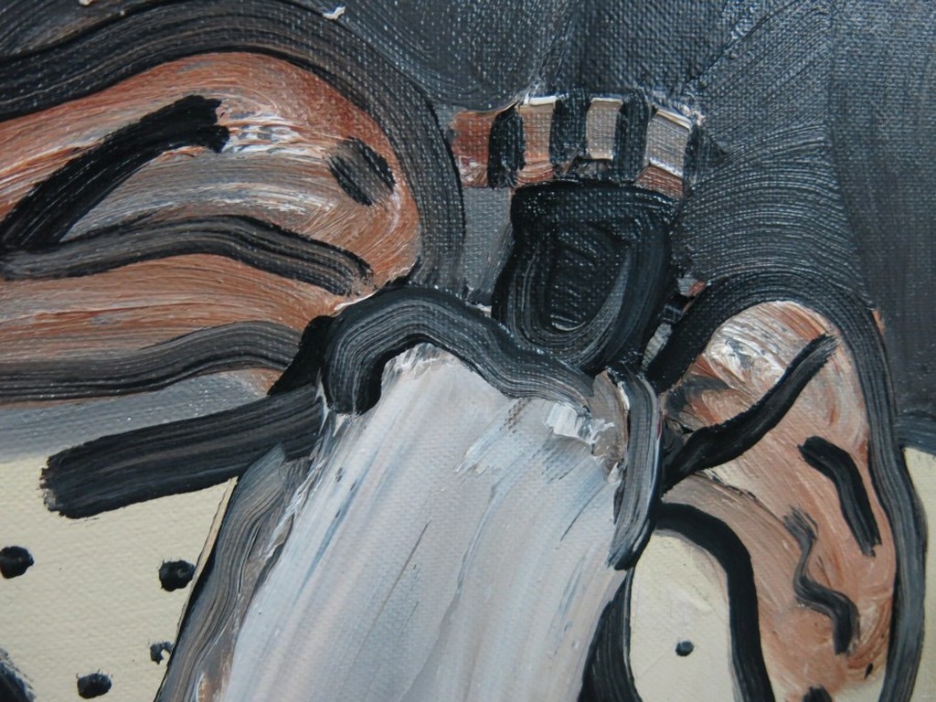 Anton Martineau: Olieverf op canvasboard, Woestijn met engel kopen? Bied vanaf 150!