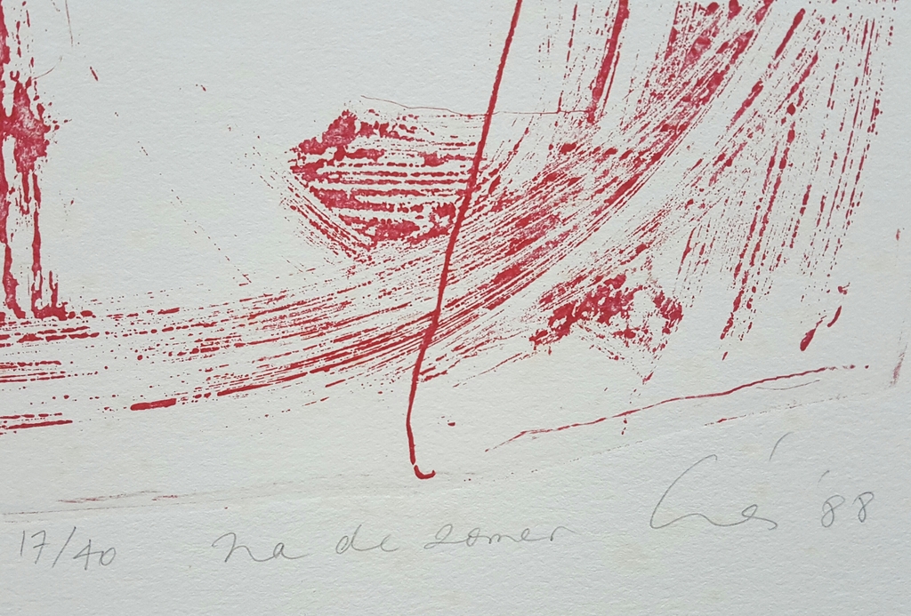 Onbekende signatuur, kleurenets, "Na de zomer" kopen? Bied vanaf 25!