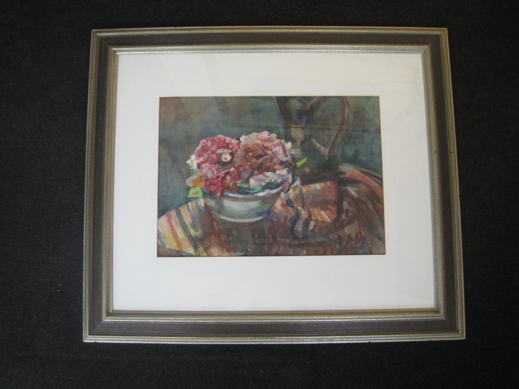 Groot impressionistisch Aquarel "stilleven met tinnen kan" gesigneerd 1879  kopen? Bied vanaf 1!