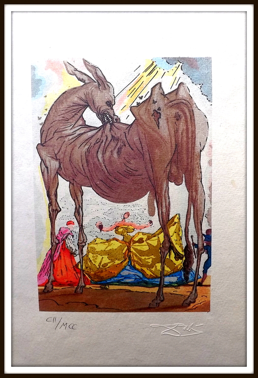 Salvador Dali - Houtgravure op Japan Hosho - Le Tricorne Plance XII  kopen? Bied vanaf 1!