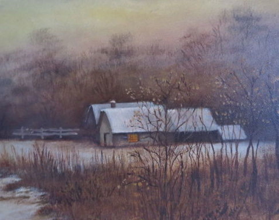 Piet Peters (1889-1950)-Winterlandschap-Gesign- Olieverf op doek-IN FRAAIE LIJST kopen? Bied vanaf 1!