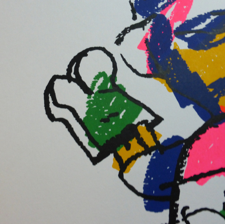 Humoristische handgesigneerde zeefdruk-Man op paard-Herman Brood kopen? Bied vanaf 139!