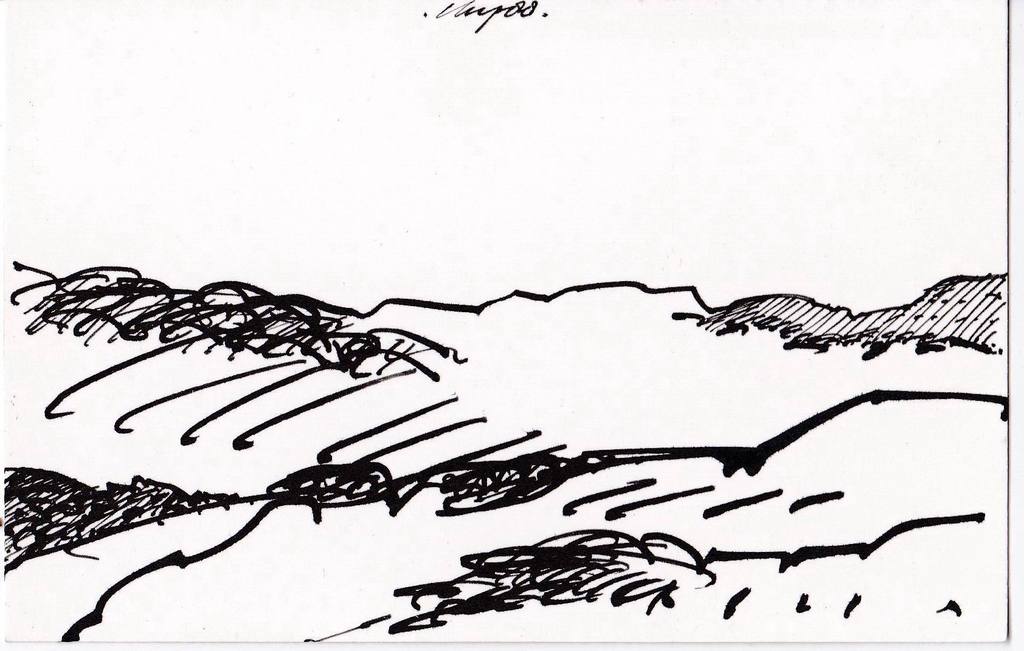 Christiaan Paul Damsté, 4 pentekeningen, 1988, gesigneerd verkocht voor € 51!