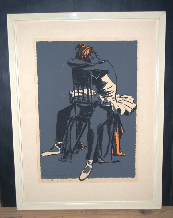 *Rustende ballerina*gesigneerde litho, Engels/Frans*1959* kopen? Bied vanaf 45!