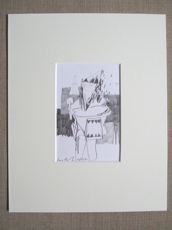 Kees Oosterbaan, 2 potloodtekeningen 1991 kopen? Bied vanaf 15!
