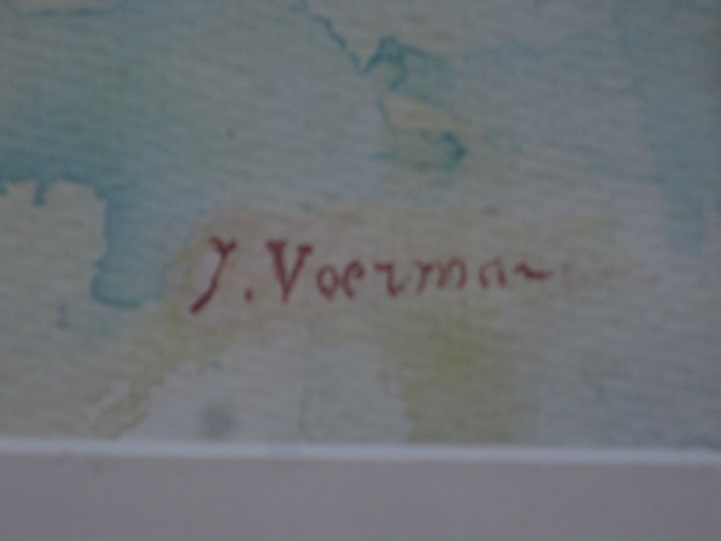 gesigneerd J. Voerman oude aquarel "Koeien langs slootkant"  kopen? Bied vanaf 1!