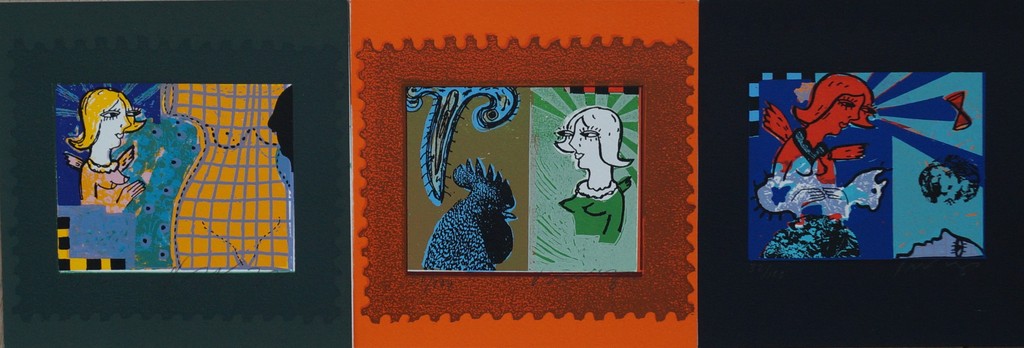 Dodog Soeseno - 3 gesigneerde zeefdrukken - Fortune 9,10,11 verkocht voor € 35!