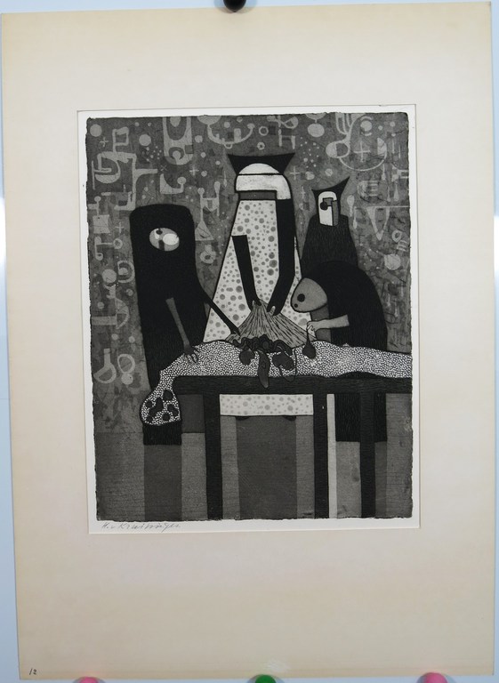Harry van Kruiningen: Ets en Aquatint, De eerste geheime anatomische les kopen? Bied vanaf 70!