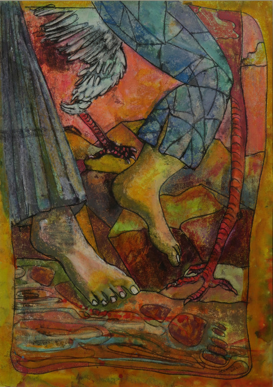 Franca Muller Jabusch: Gouache, Spooren - Ingelijst kopen? Bied vanaf 30!