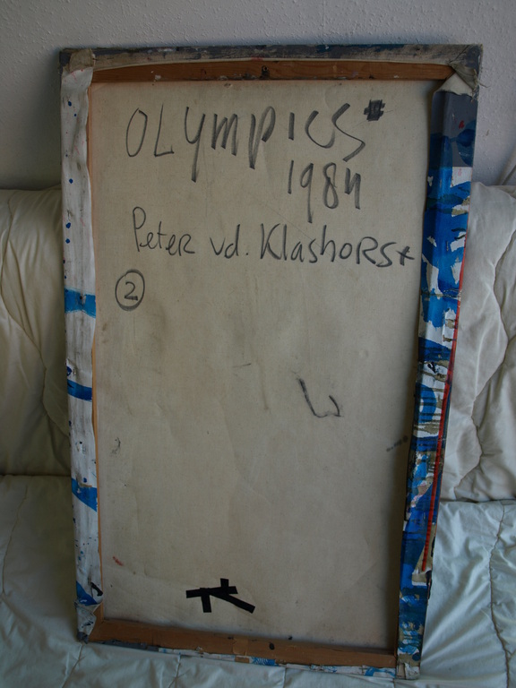 Peter Klashorst : Olieverf op doek – Olympics - gesigneerd - 1984- 100 x 60 cm kopen? Bied vanaf 1!