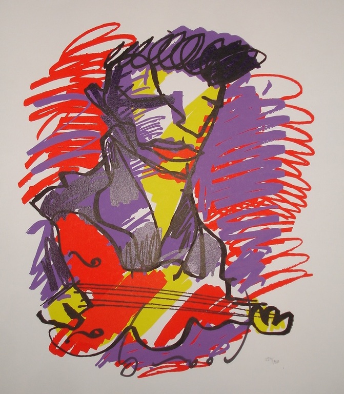 Herman Brood zeefdruk Elvis, handgesigneerd kopen? Bied vanaf 175!