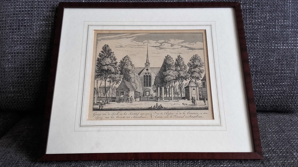 2 Gravures - o/a Amstelveen bij de Kerk ziende naar Amsterdam - 18e eeuw kopen? Bied vanaf 35!