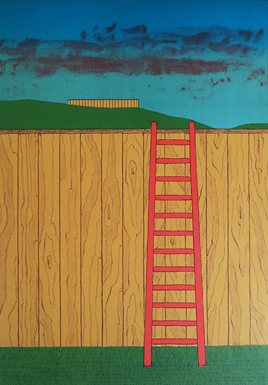 Laatste keer: Mark Brusse - Twee schuttingen, litho verkocht voor € 50!