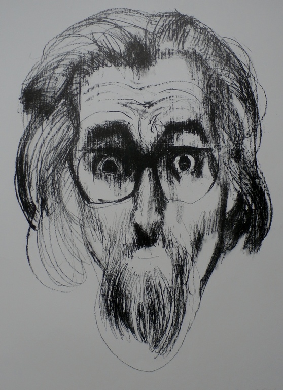 Paul Citroen - Kleurenlitho: zelfportret - 1982 verkocht voor € 75!