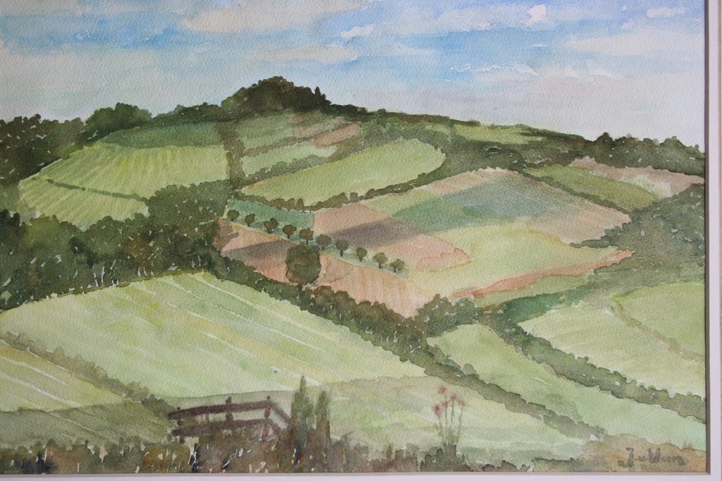 Jaap van Veen, aquarel, landschap bij Séguret Provence, gesigneerd kopen? Bied vanaf 10!