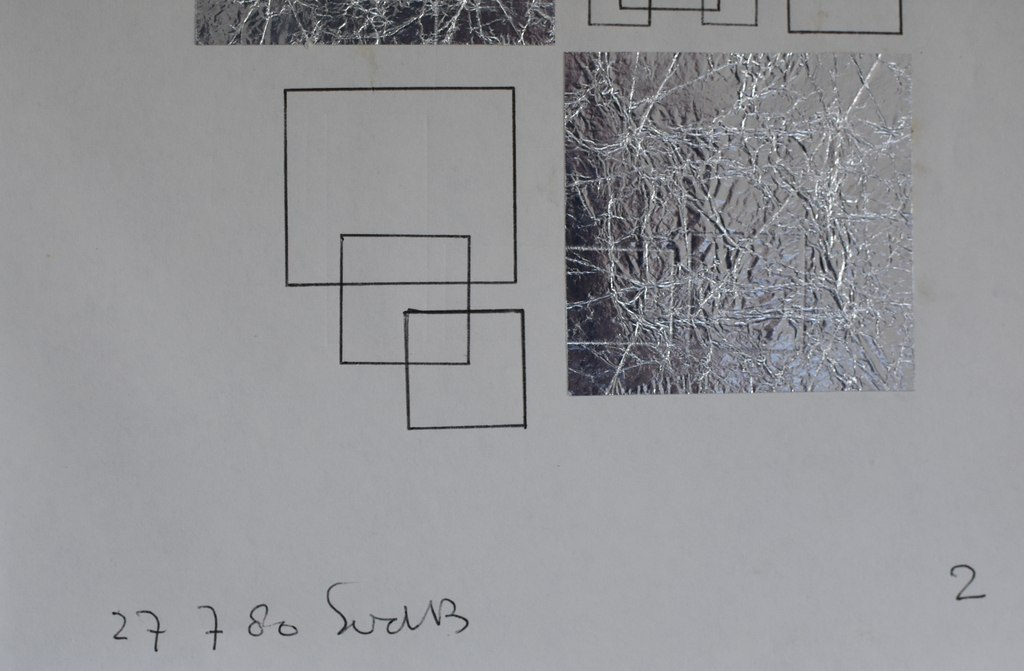 Siep van den Berg - Siep van den Berg # TEKENING EN COLLAGE met zilver # 1980, mint, gesigneerd kopen? Bied vanaf 49!