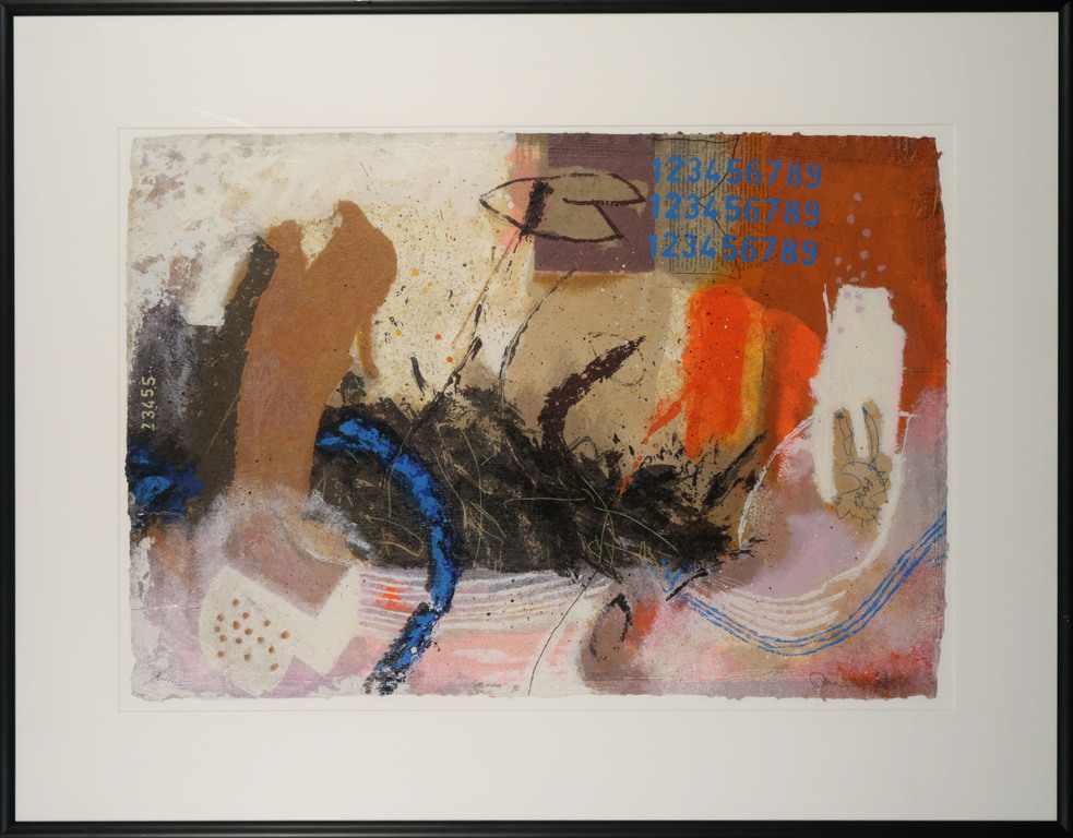 Mohamed Quraish: Zeefdruk op geschept papier, Z.T. II - Ingelijst (Groot) verkocht voor € 60!