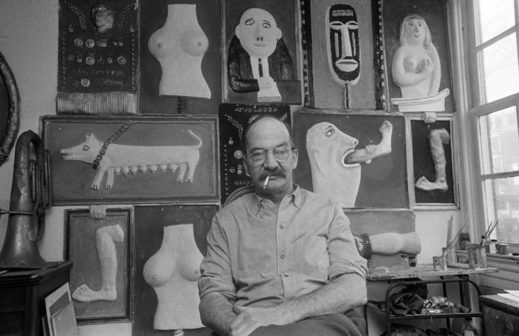 Metten Koornstra - Bord met man onder een boom onder een boom, litho kopen? Bied vanaf 1!