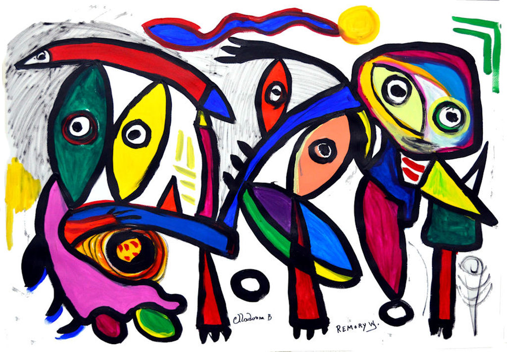 het gevoel- acryl op papier. handgesigneerd- FREE SHIP verkocht voor € 120!