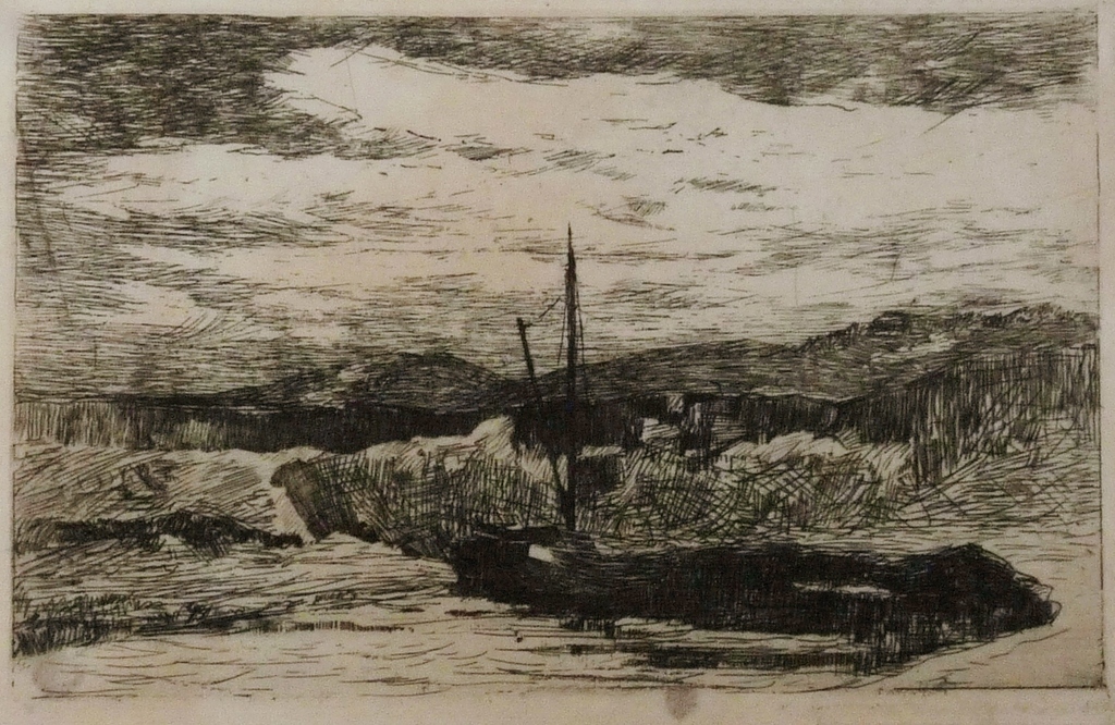 Willem de Zwart - Willem de Zwart, Ets, Zanderij, 1885 Verkocht