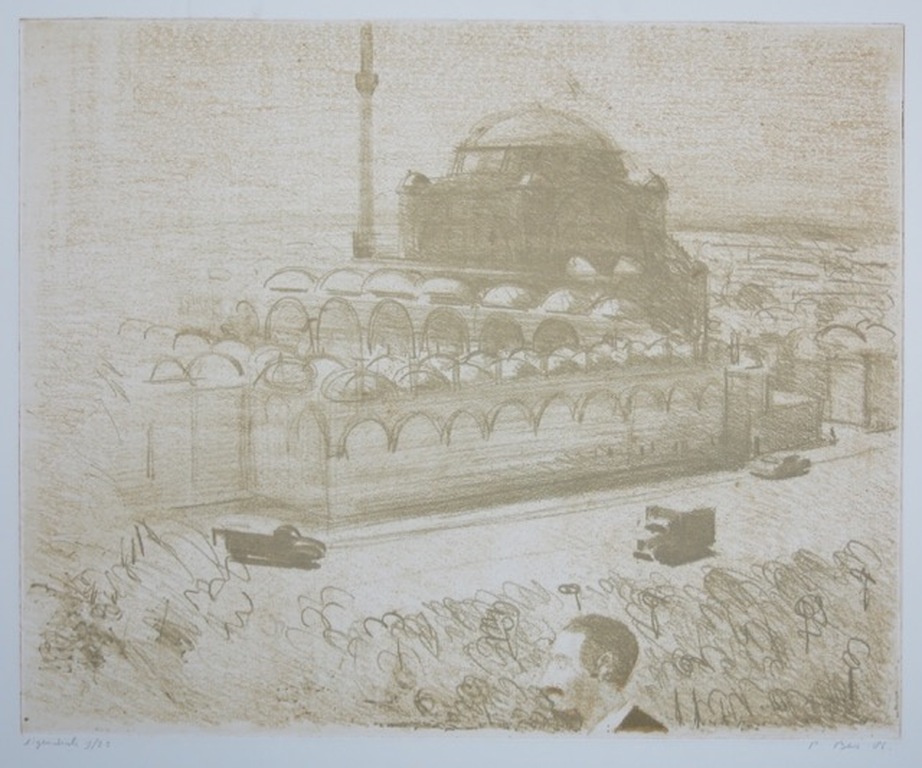 Peter Bes: Ets, Gezicht op Istanbul verkocht voor € 35!