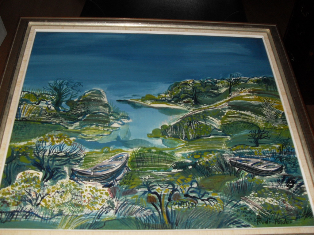 Rudi Polder /Olieverf/ Kust van Port Nouvelle/ kopen? Bied vanaf 120!